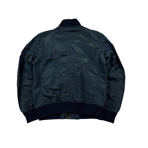 Stone Island 2017 Blue & Green Nylon Metal Colour Weft Jacket - Medium