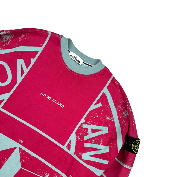 Stone Island Graphic Printed Compass Pullover Jumper - Small