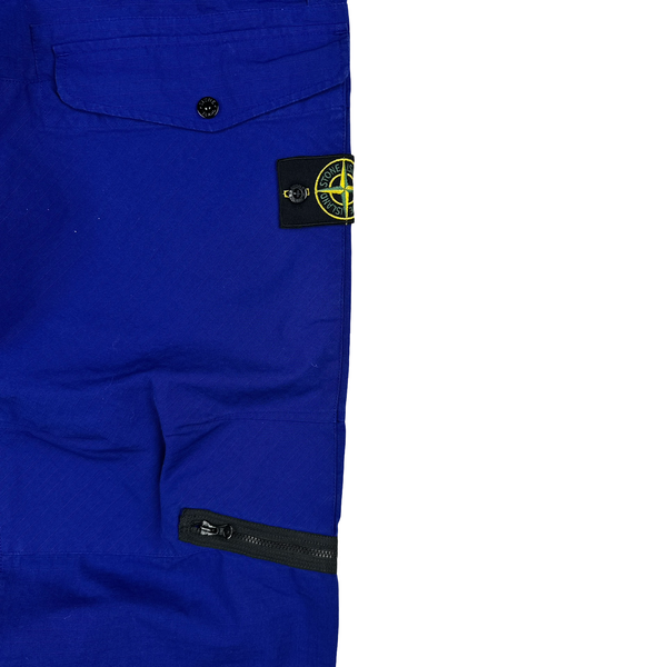Stone Island 2023 Blue Ripstop LO Cotton Cargos - 33" & 38"