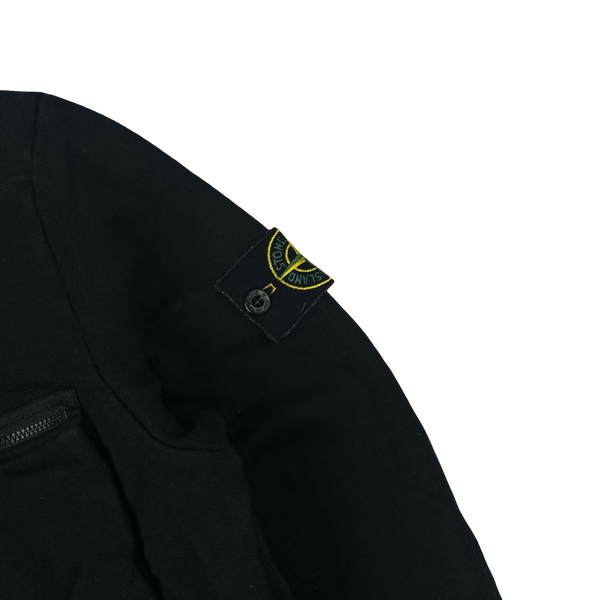 Stone Island 2017 Black Cotton Crewneck Sweatshirt - Small