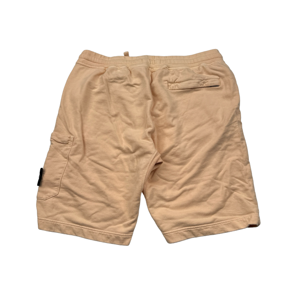 Stone Island 2018 Peach Cotton Fleece Shorts - XL