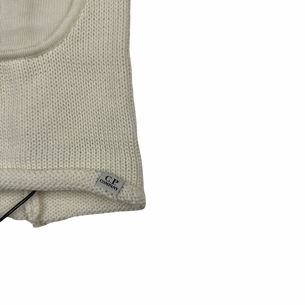 CP Company White Wool Goggle Balaclava