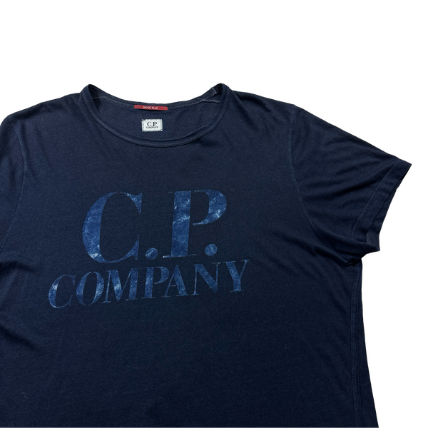 CP Company Navy Cotton Spellout Short Sleeve T Shirt - XL