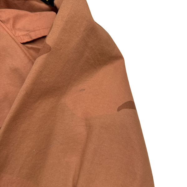 Stone Island Supreme 2019 Orange Brushed Cotton Camo Riot Mask Jacket - Medium