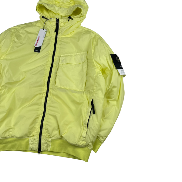 Stone Island 2022 Neon Yellow Crinkle Primaloft Lined Jacket - XL