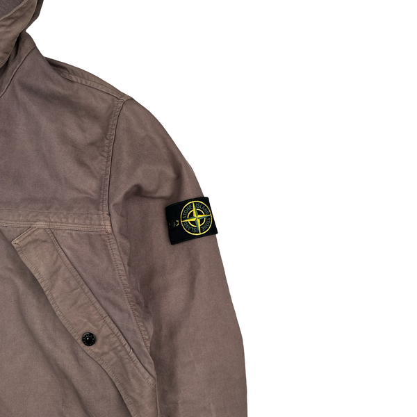 Stone Island 2012 Mauve Thick Cotton Blend Multi Pocket Overshirt Jacket - Large