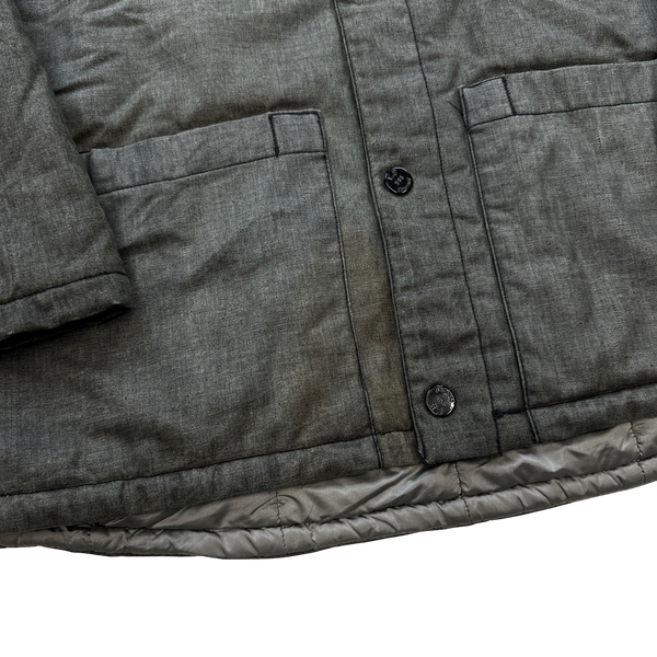CP Company Vintage Charcoal Cotton Blend Collared Jacket - Small