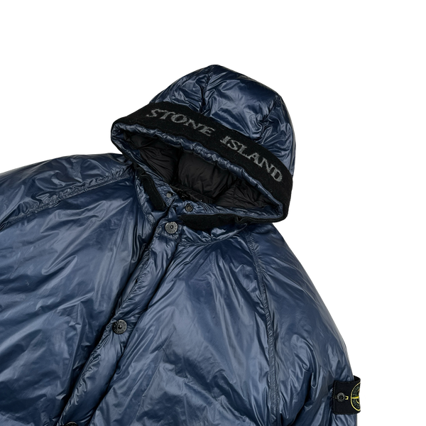 Stone Island 2018 Blue Pertex Quantum Y Down Long Puffer - Medium