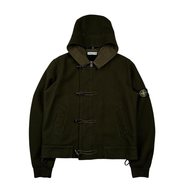 Stone Island 2005 Khaki Wool Montgomery Style Jacket - Medium