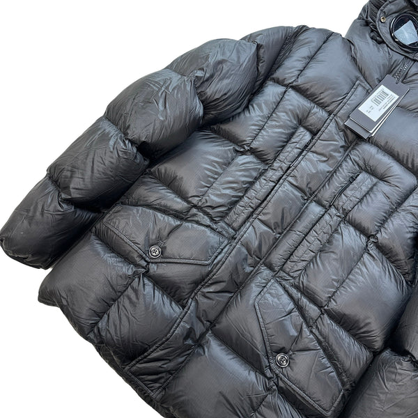 CP Company Black Down Filled DD Shell Goggle Puffer Jacket - XS