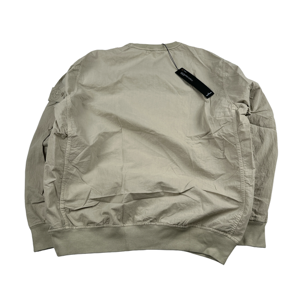 Stone Island 2019 Tan Ghost Piece Cotton Resin Pullover Jumper - XL