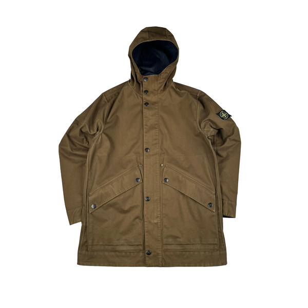 Stone Island 2009 Navy/Brown Reversable Hooded Zipped Jacket - XXL