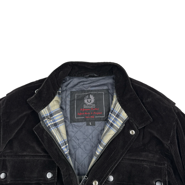 Belstaff Brown Trailmaster Multi Pocket Field Corduroy Zipped Heavyweight Jacket - Large