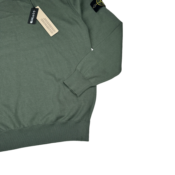 Stone Island 2025 New Season Green Lightweight Jumper - Large