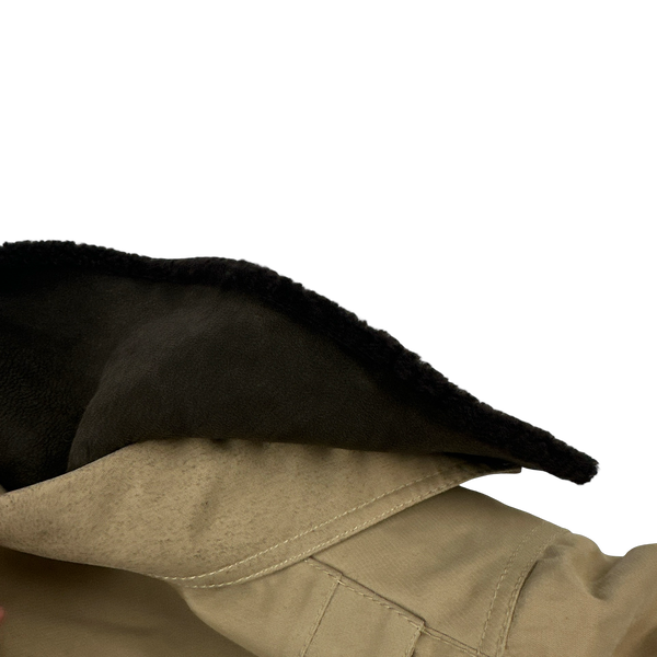 Prada Tan Multi-Pocket Shearling Club Jacket - Large