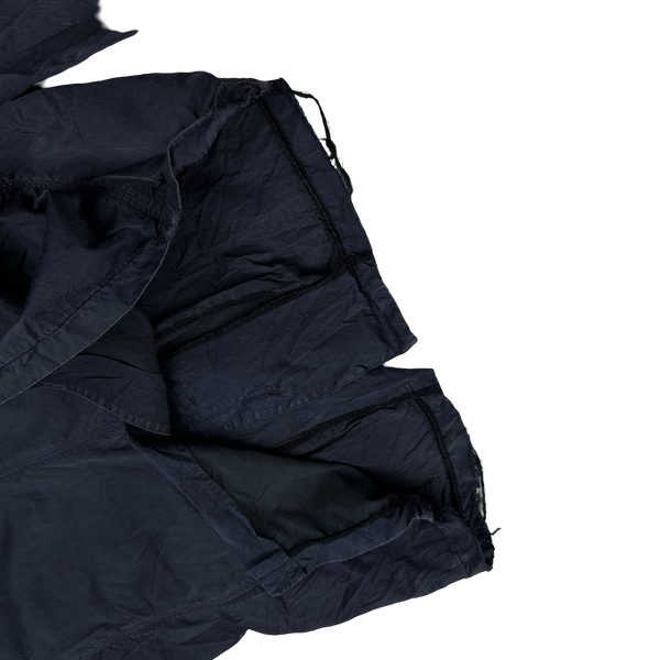 CP Company Navy Vintage Poly Cotton Overshirt - Large