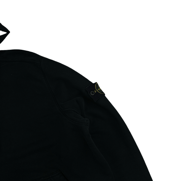 Stone Island 2018 Black Cotton Zipped Hoodie - XXL