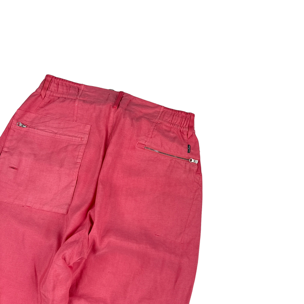 Stone Island Shadow Project Pink Linen Trousers - Medium