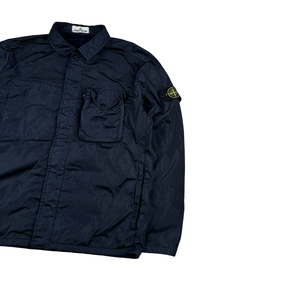 Stone Island 2015 Navy Lamy Flock Thick Nylon Jacket - XXL