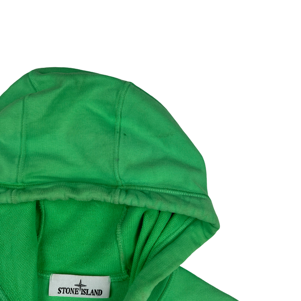 Stone Island 2022 Green Cotton Zipped Hoodie - Medium