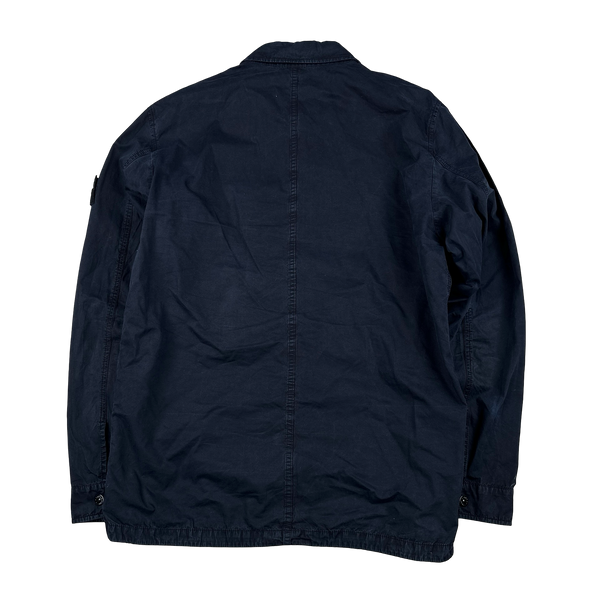 Stone Island 2020 Navy Cotton Overshirt - XL