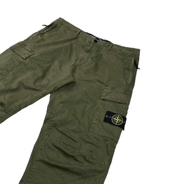 Stone Island 2021 Khaki RE-T Cargo Trousers - 38"