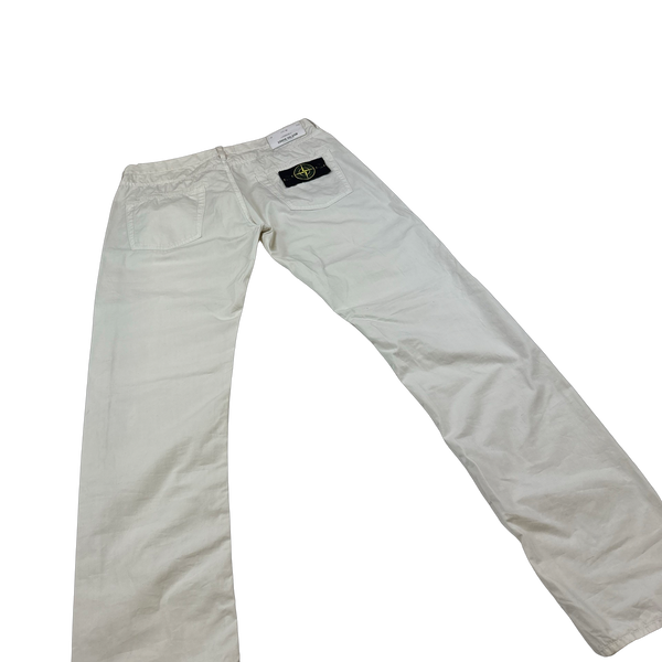Stone Island 2017 White Slim Fit Trousers - 33"