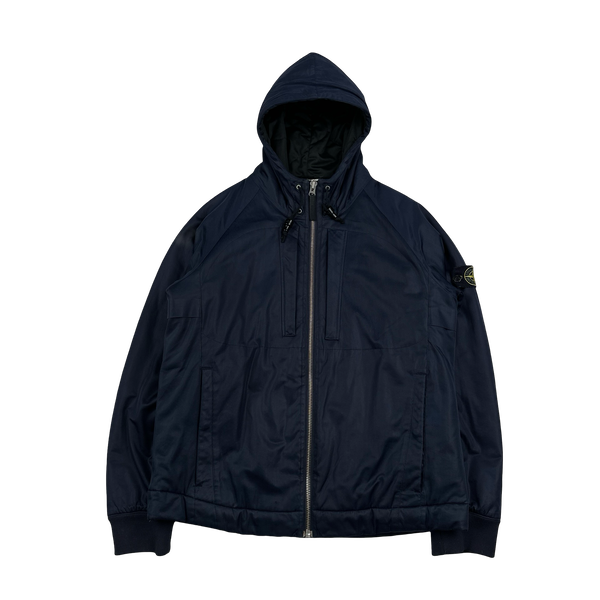 Stone Island 2009 Navy Thick Nylon Membrana Jacket - XL