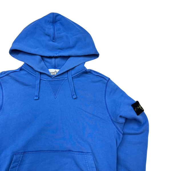 Stone Island 2019 Blue Pullover Hoodie - Small
