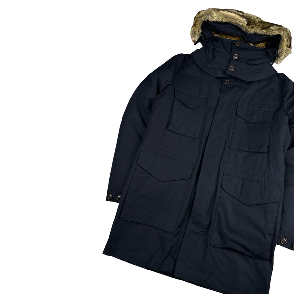 CP Company Navy Down Filled Hooded Parka Jacket - XL