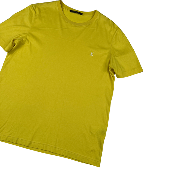 Louis Vuitton Yellow Emblem Cotton T Shirt - Large
