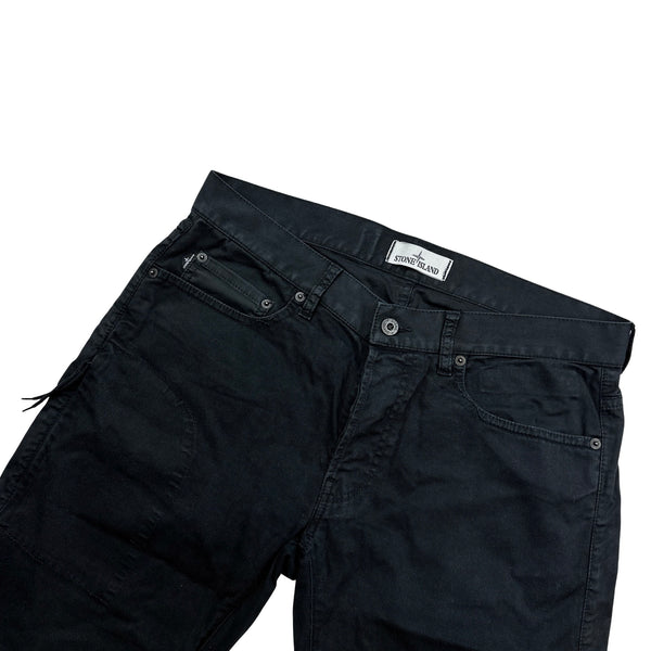 Stone Island 2015 Black Reflective Cycling Shorts - Medium