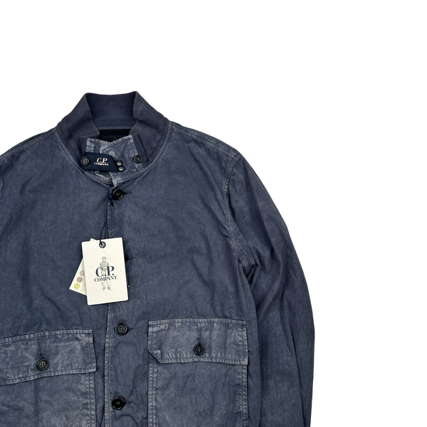 CP Company Blue Lino Flax Bomber Jacket - XL