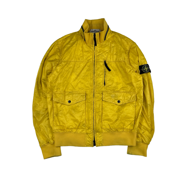 Stone Island 2013 Yellow Micro Rip Stop Tyveck Shield Jacket - Large
