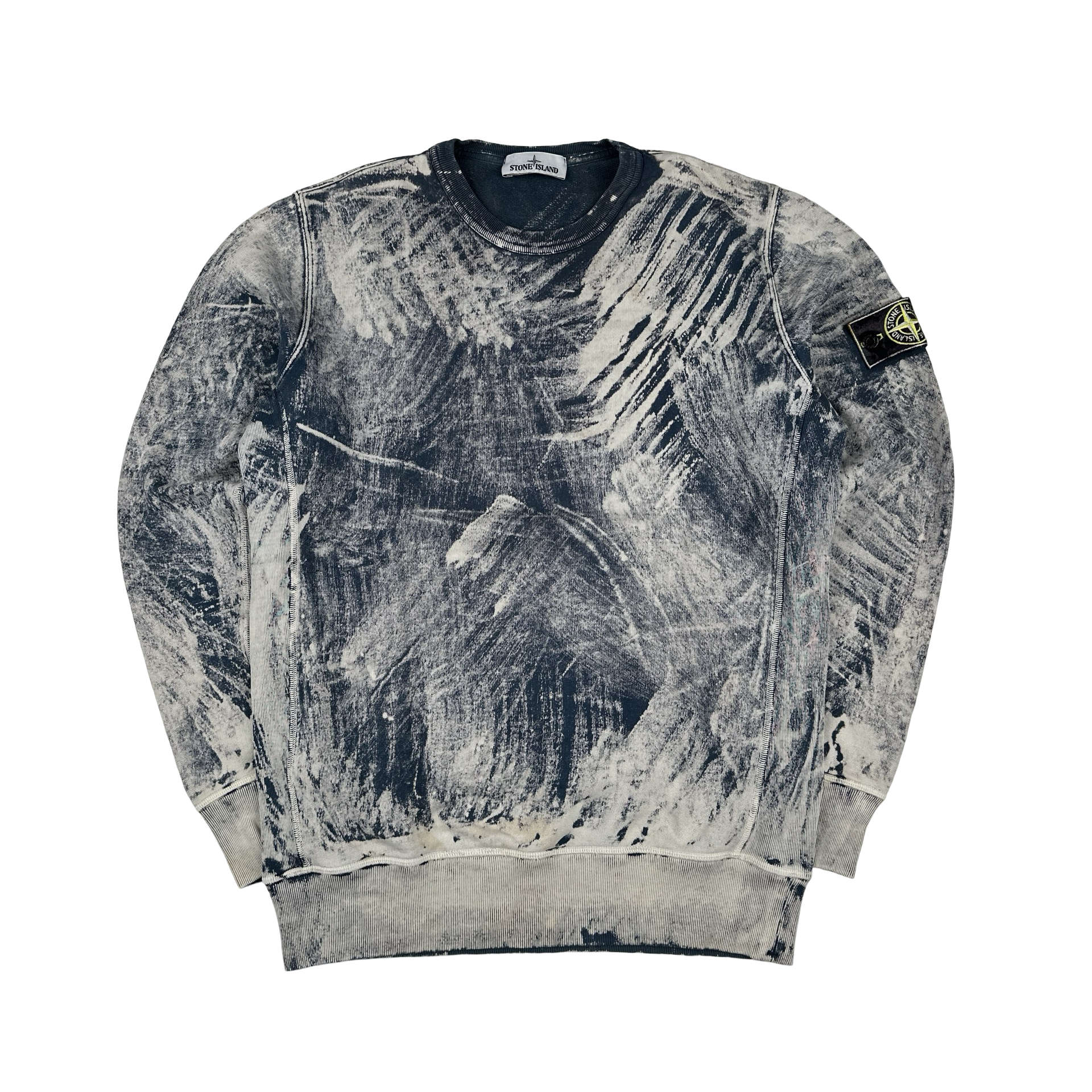 BY GLAD HAND ISLANDS-CREWNECK Stone Island 2018 Hand Sprayed