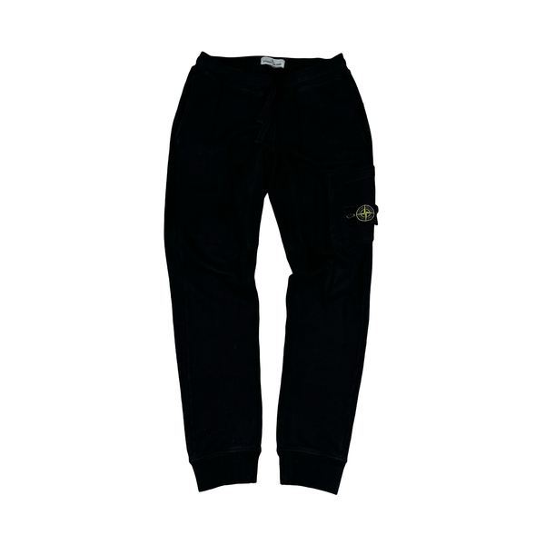 Stone Island 2018 Black Cotton Joggers - Small