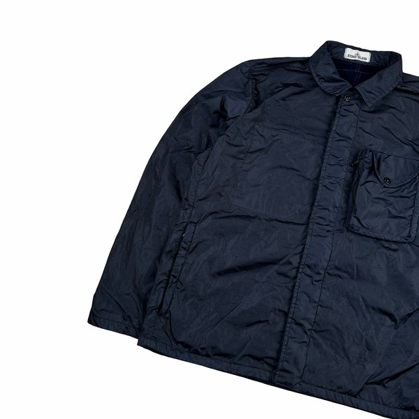 Stone Island 2015 Navy Lamy Flock Thick Nylon Jacket - XXL