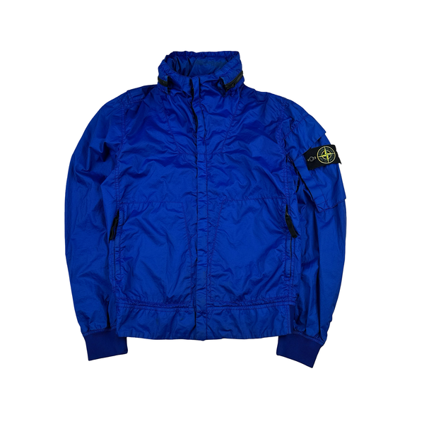 Stone Island 2021 Electric Blue Membrana TC 3L Rain Jacket - Small
