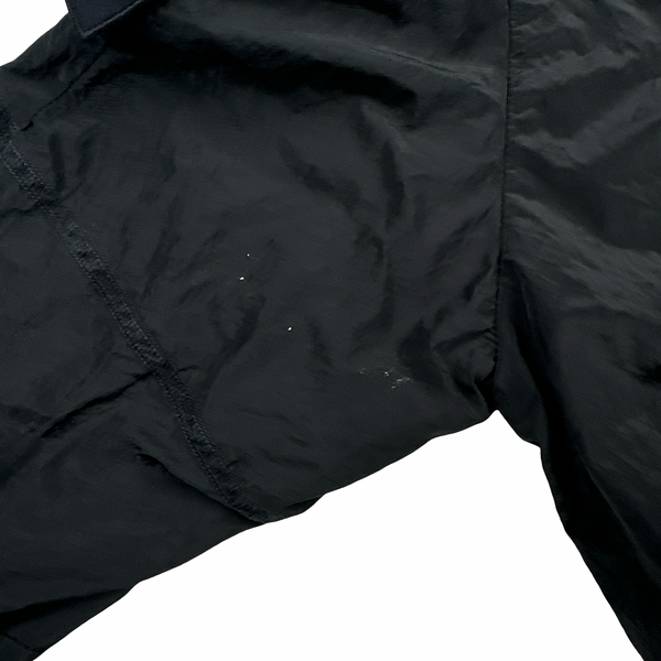 Stone Island Black Shimmer Nylon Metal Cotton Lined Overshirt - Medium
