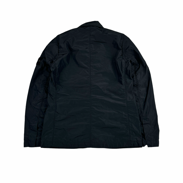 Stone Island 2019 Black Micro Reps Button Up Jacket- Medium