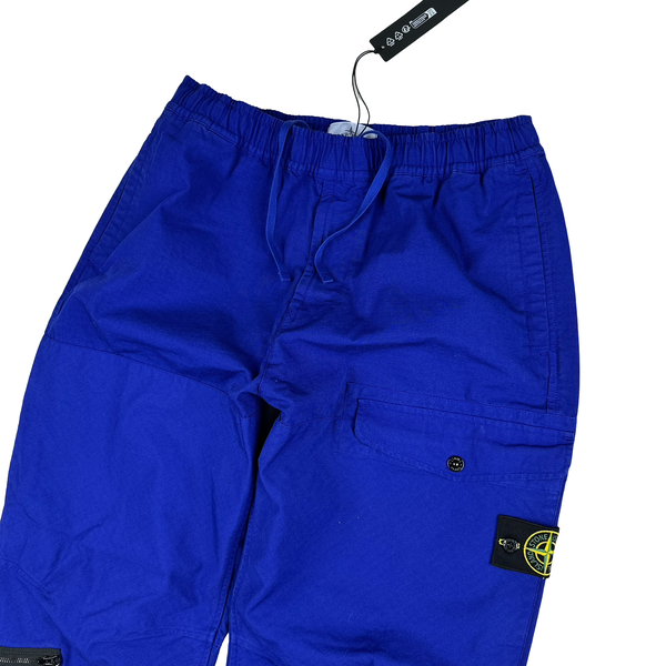 Stone Island 2023 Blue Ripstop LO Cotton Cargos - 33" & 38"