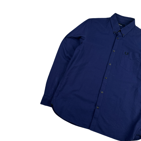 Fred Perry Blue Buttoned Shirt - Large