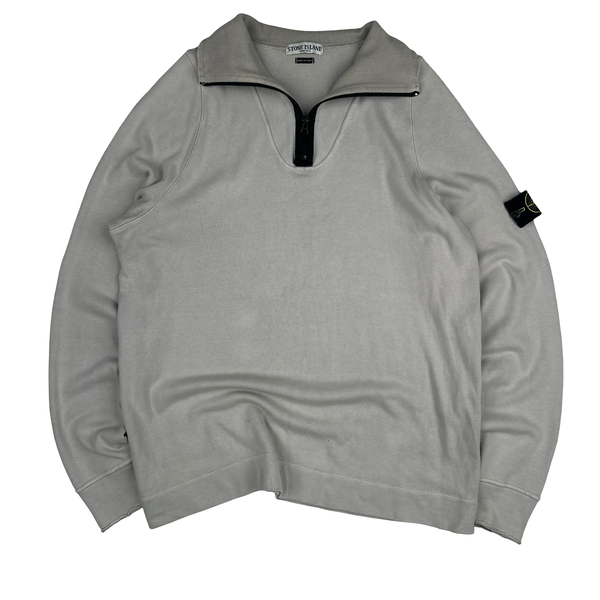 Stone Island 2004 Light Grey Cotton Vintage Pullover Jumper - XL