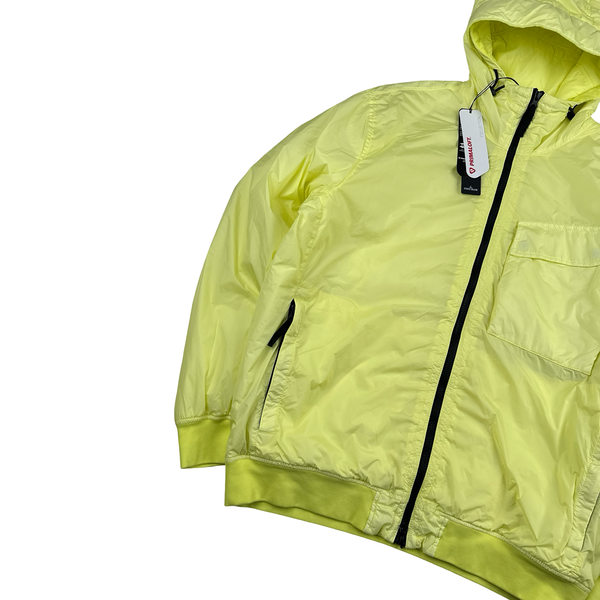 Stone Island 2022 Neon Yellow Crinkle Primaloft Lined Jacket - XL