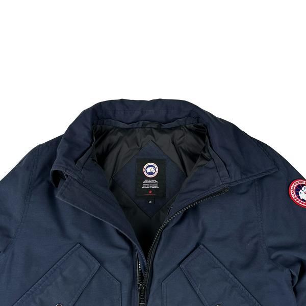 Canada Goose Navy Down Filled Bromley Bomber Jacket - Large