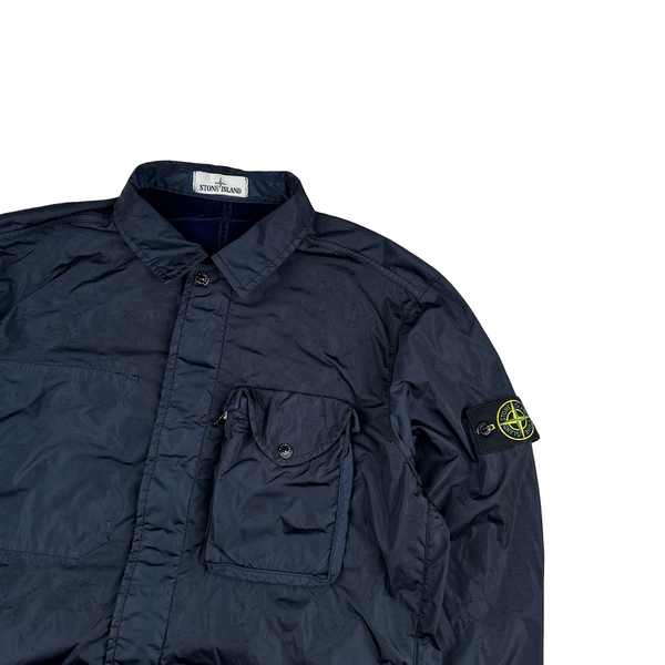 Stone Island 2015 Navy Lamy Flock Thick Nylon Jacket - XXL