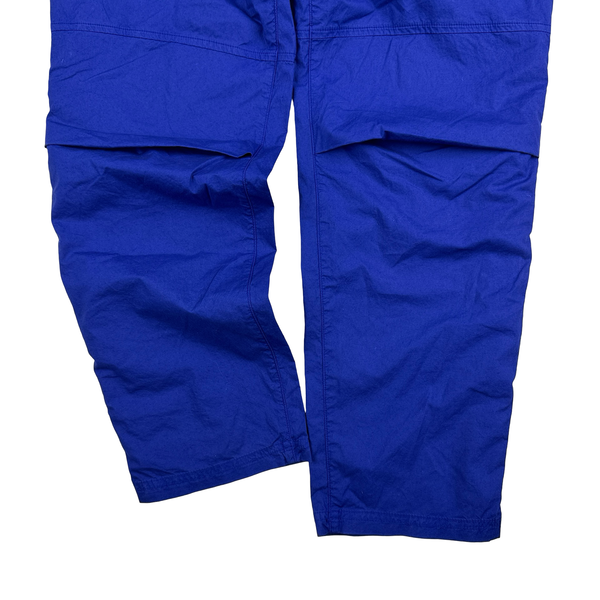 Stone Island 2022 Electric Blue Cotton Cargo Trousers - 32"