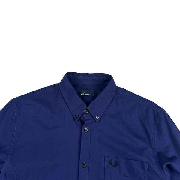 Fred Perry Blue Buttoned Shirt - Large