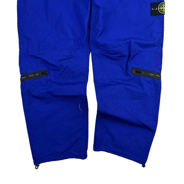 Stone Island 2023 Blue Ripstop LO Cotton Cargos - 33" & 38"