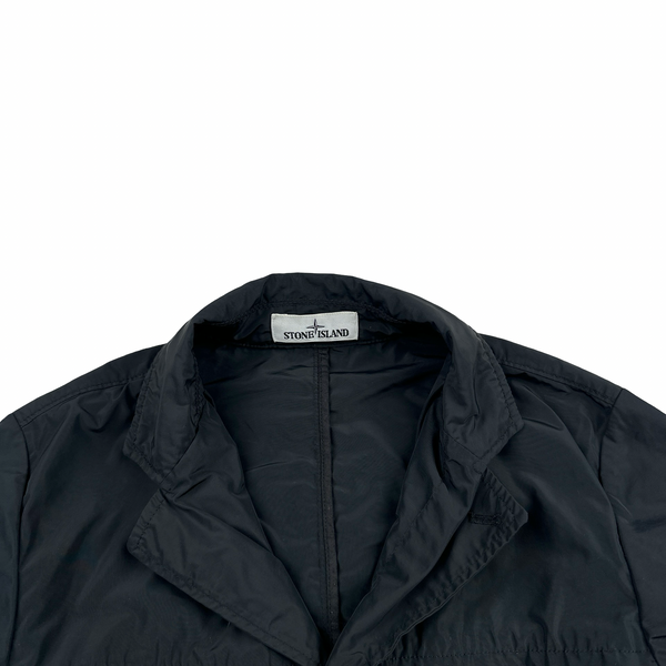 Stone Island 2019 Black Micro Reps Button Up Jacket- Medium